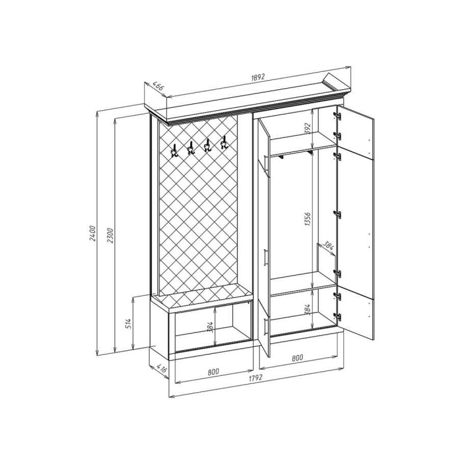 Фабрика стиль прихожая Чарли Лайт 20