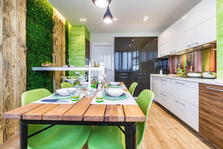 Экостиль в интерьере кухни