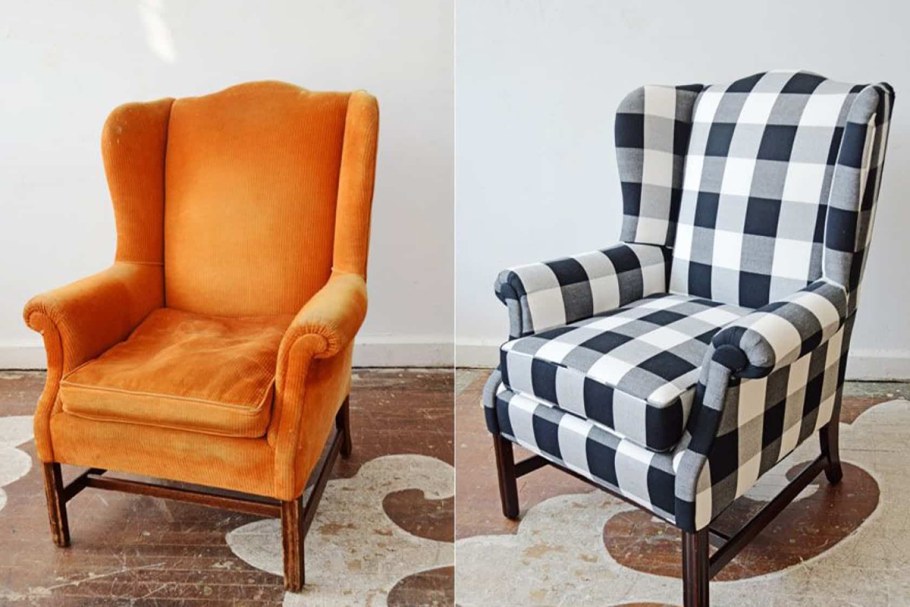 Обивка старого кресла