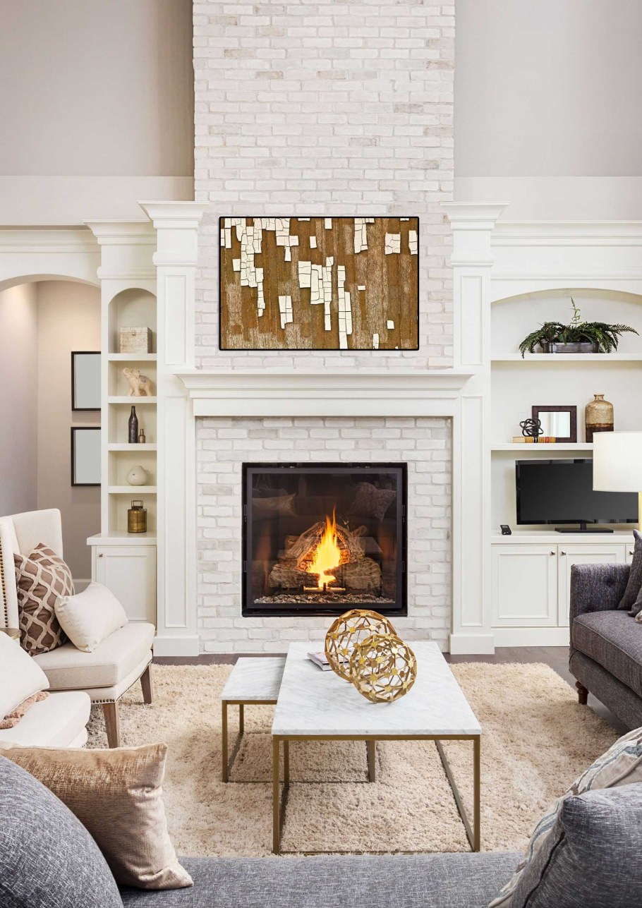 Камин в современном интерьере