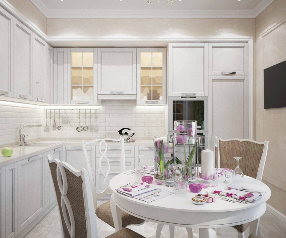 Кухня угловая Неоклассика 9м2