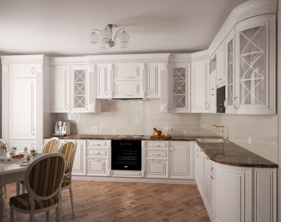 Белая кухня Неоклассика Неоклассика белая кухня