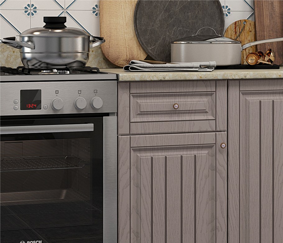 Кухня Эра Хозяюшка МДФ 1.5 трюфель