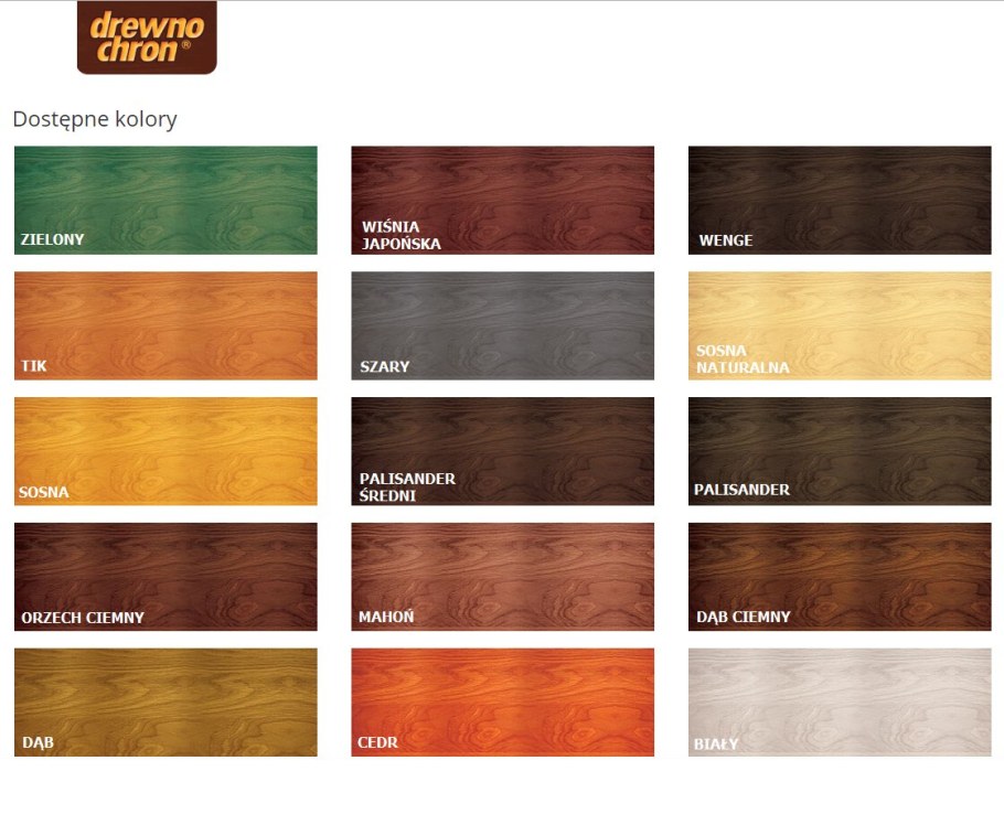 Drewnochron пропитка цвета