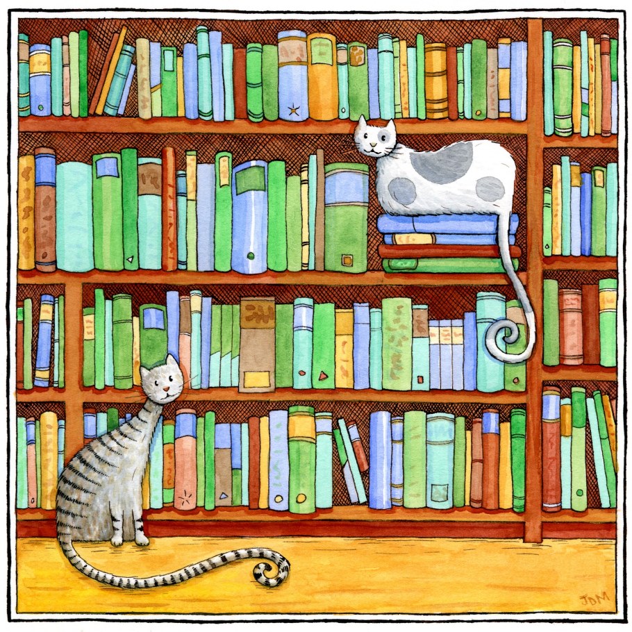 Книжная полка с книгами