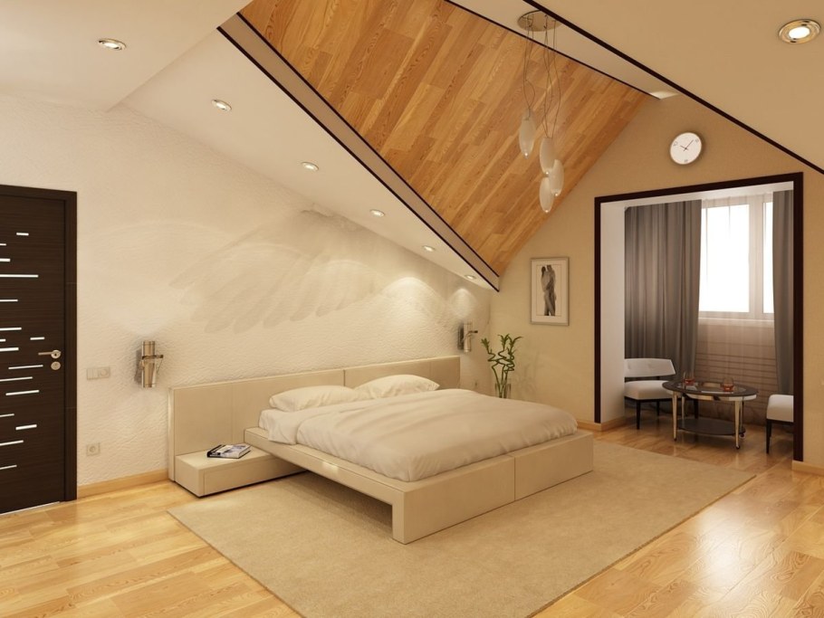 Спальня на мансардном этаже