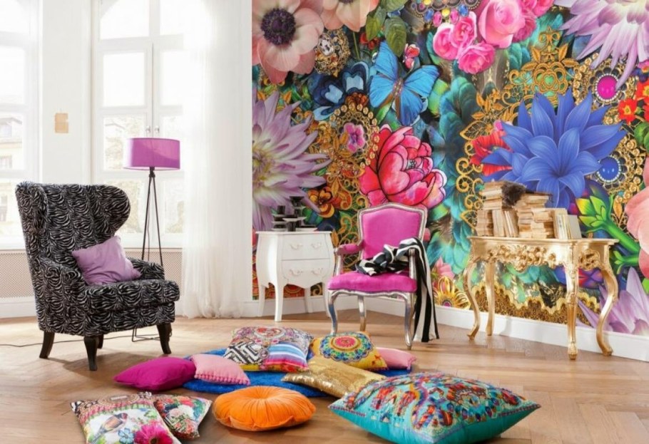 Цветочные принты в интерьере