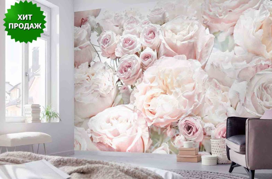 Аффреско пионы