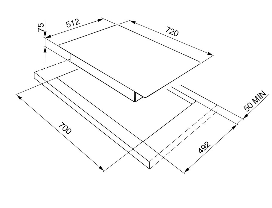 Si2641d Smeg варочная поверхность схема врезки