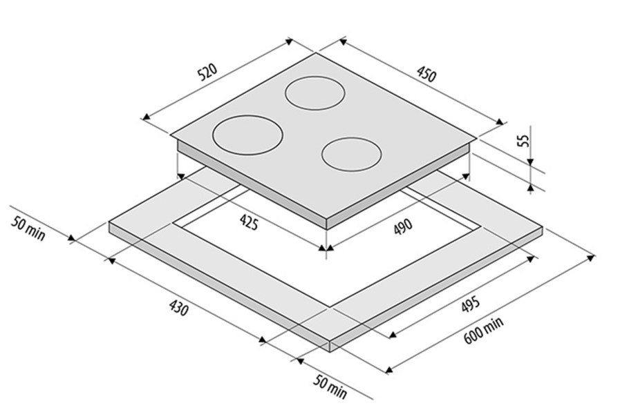 Варочная панель Krona Vento 60 BL