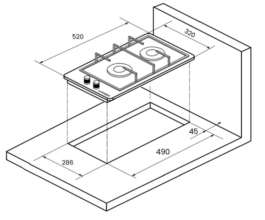 Газовая Домино MONSHER MHG 33 X