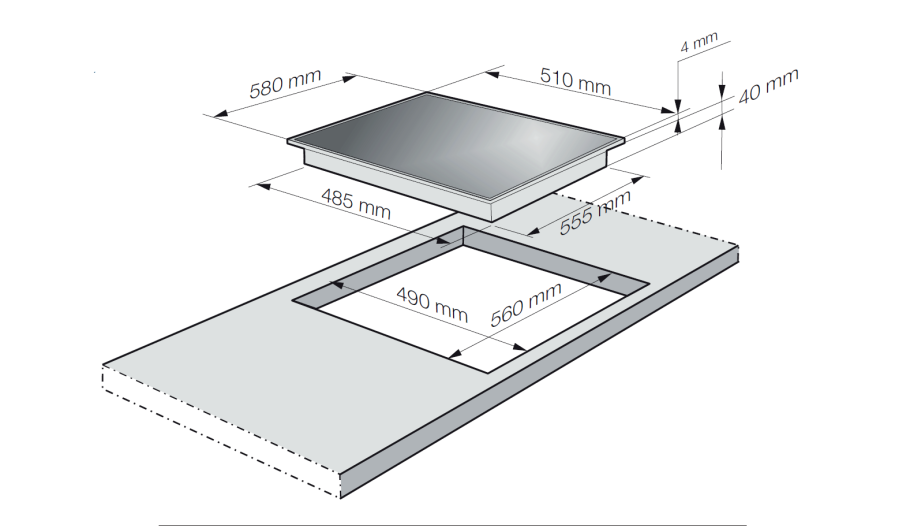 Варочная панель korting HK 42031 BW