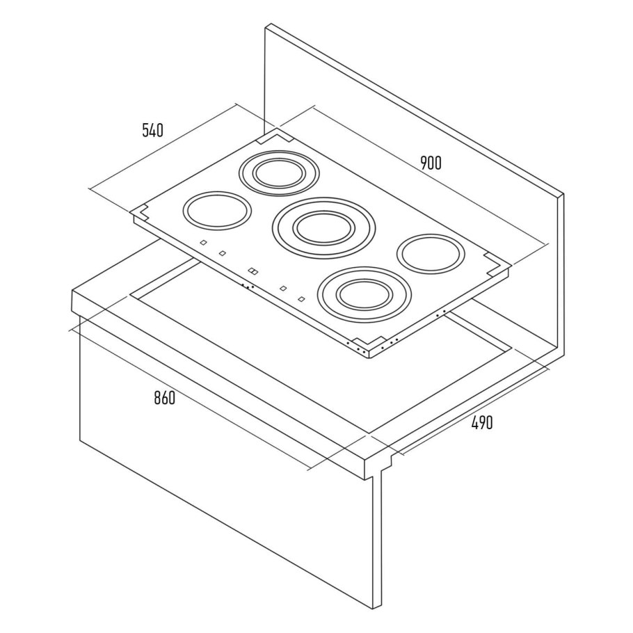Maunfeld MVCE59.3hl.1dz.r-BK
