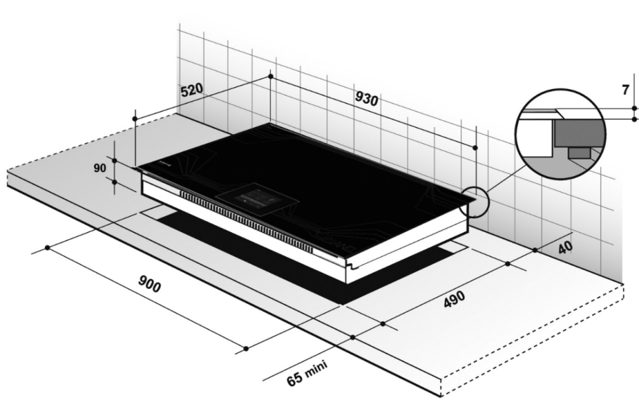 Индукционная варочная панель 400мм 900
