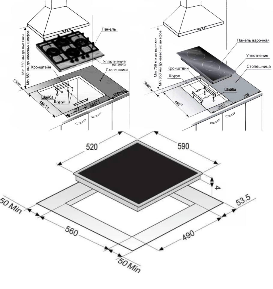 Газовая поверхность варочная бош схема электрическая