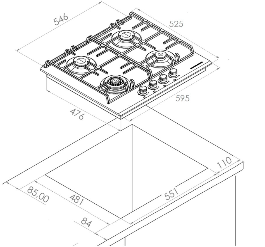 Варочная поверхность Kuppersberg FG 63 W
