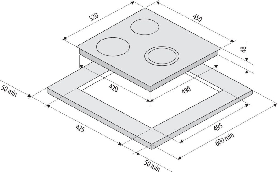 Варочная панель Krona Ardore 60 BL