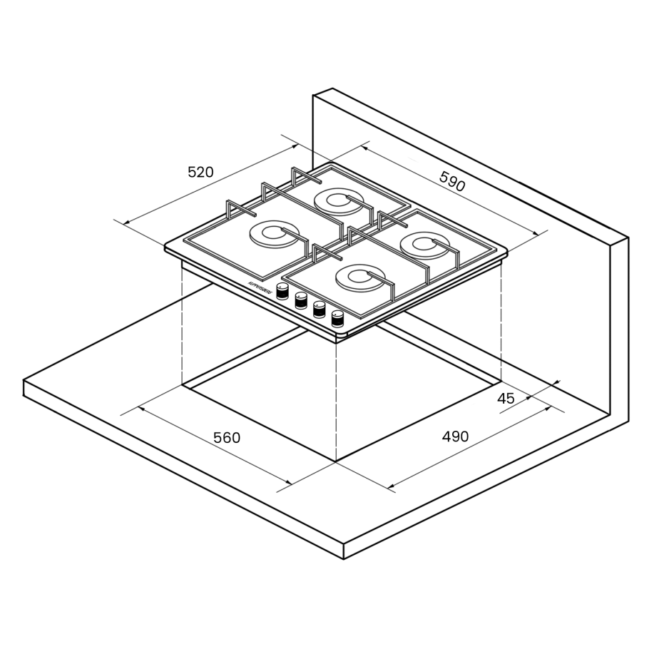 Газовая варочная панель Kuppersberg fv9tgrz Ant Silver