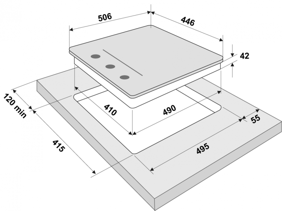 Варочная панель Fornelli PGA 45 Tordo IX