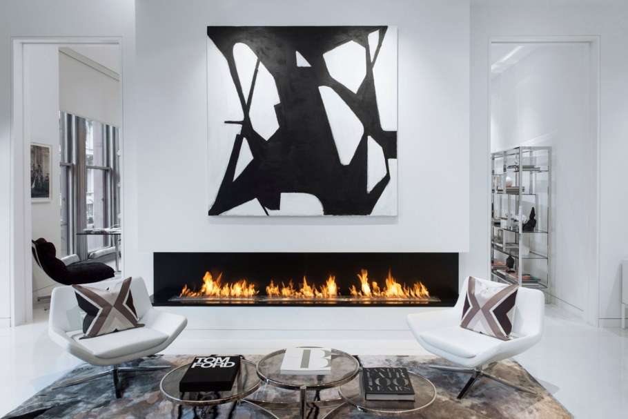 Камин в минималистичном стиле