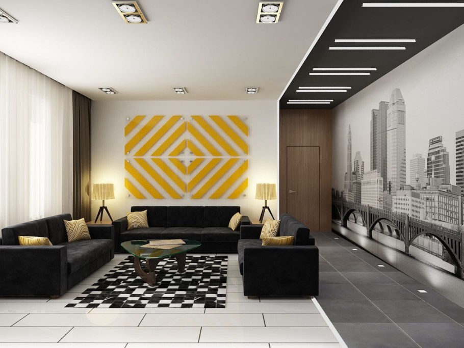 Интерьер Хай тек гостиная