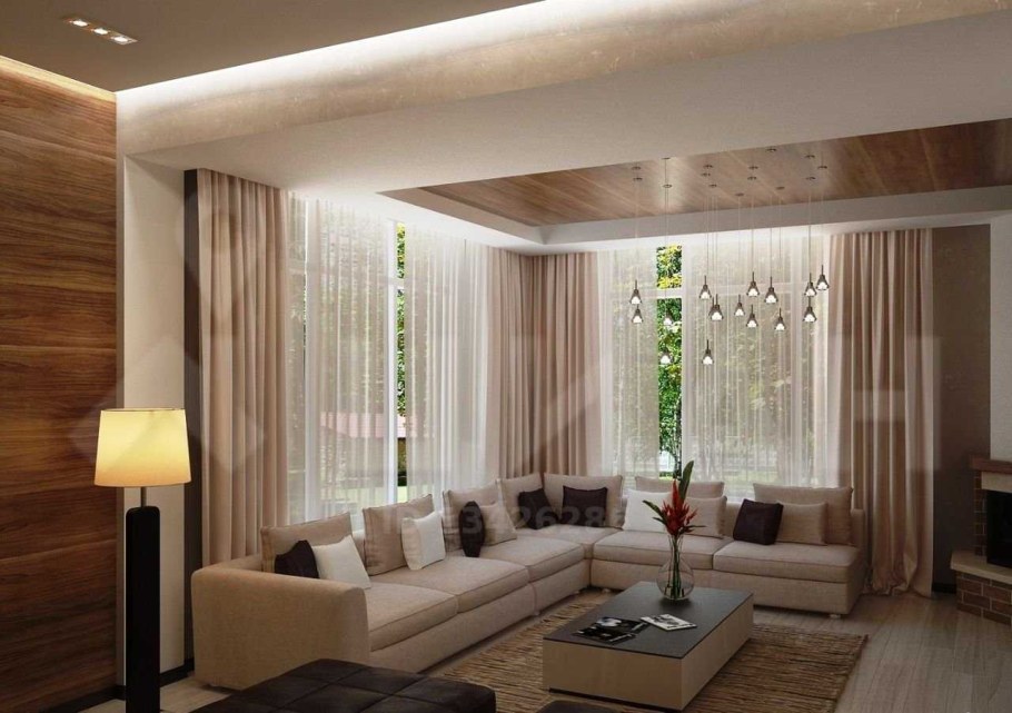 Современный зал в доме