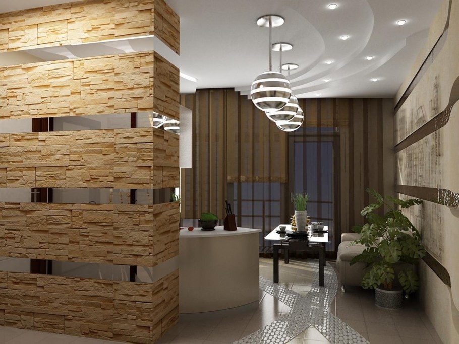 Декоративная отделка стен деревом