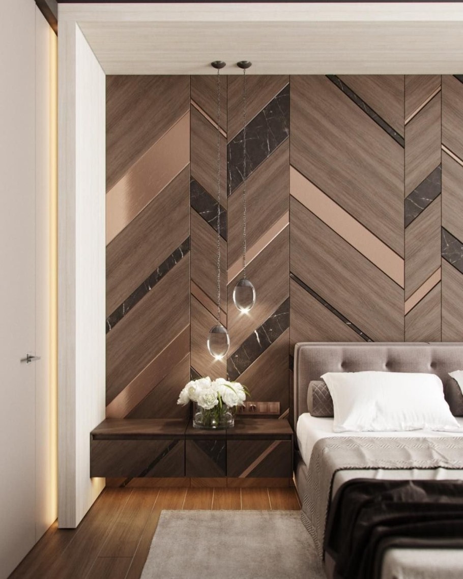 Шпонированные панели Wallhof Wood "тик"