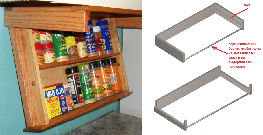 Полка для специй выдвигающаяся