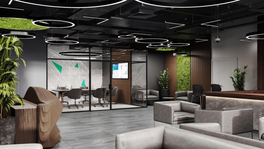 Дизайнер интерьера офиса камуфляж