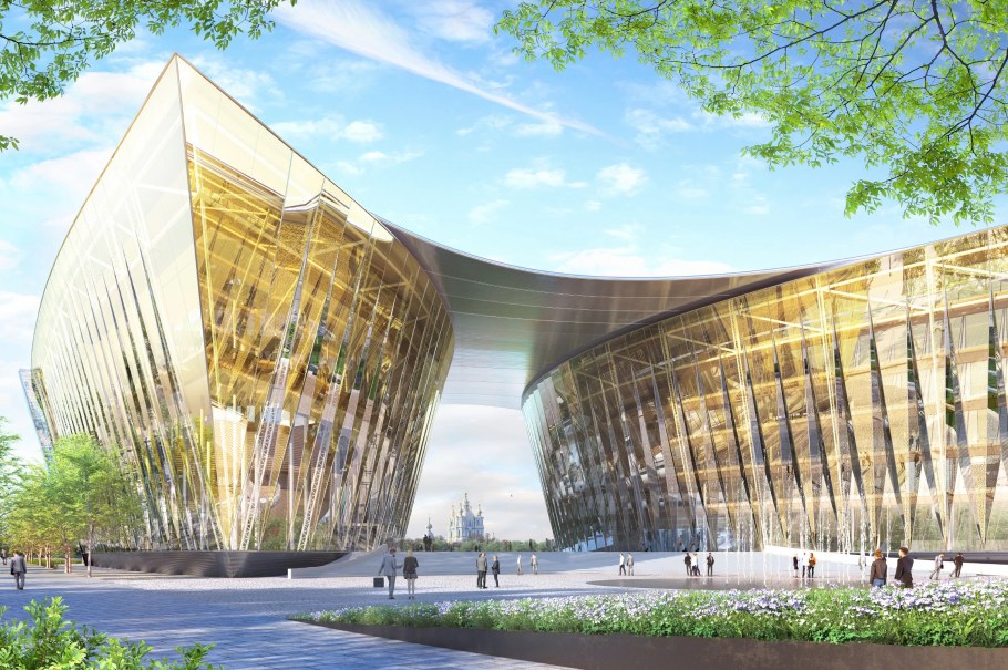 Хрустальный корабль на Охтинском мысу