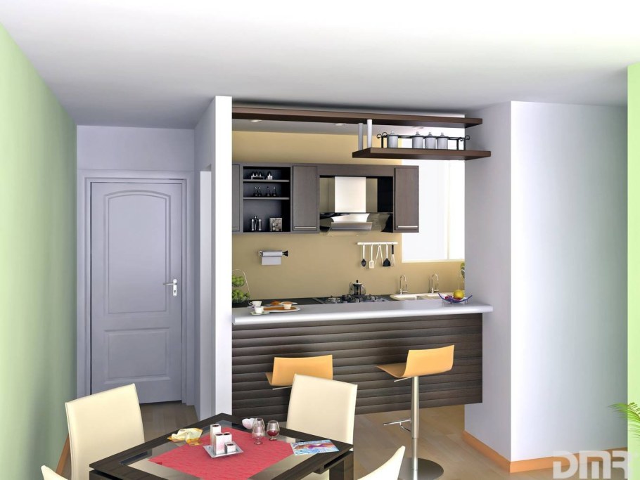 Кухня в маленькой студии