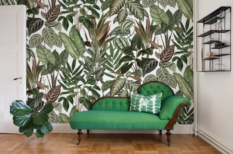 Листья в интерьере