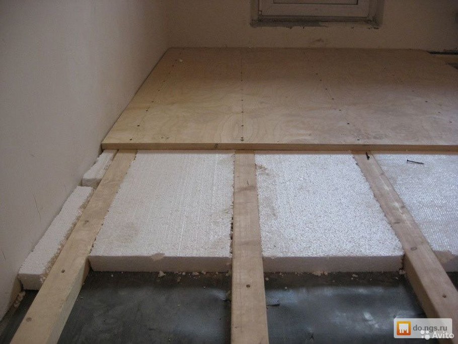 Монтаж ДСП на пол по лагам