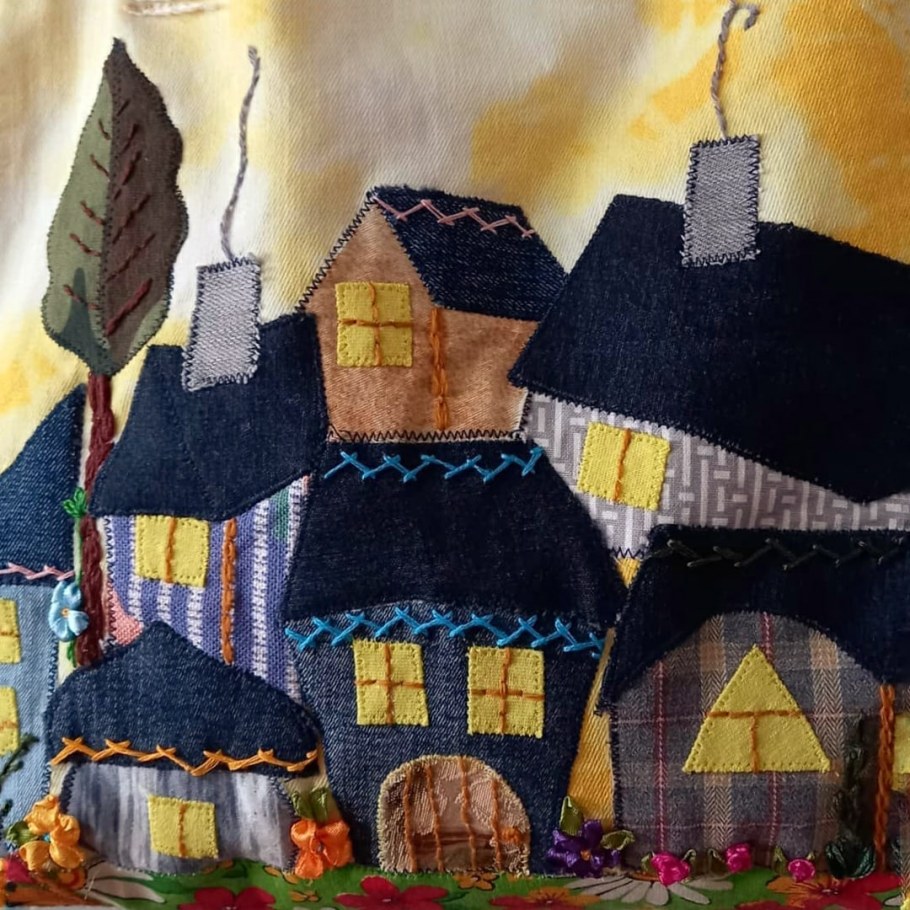 Лоскутное шитье домики