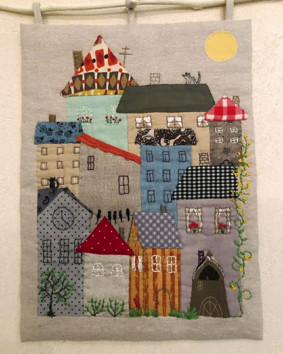 Лоскутная техника Боро домики