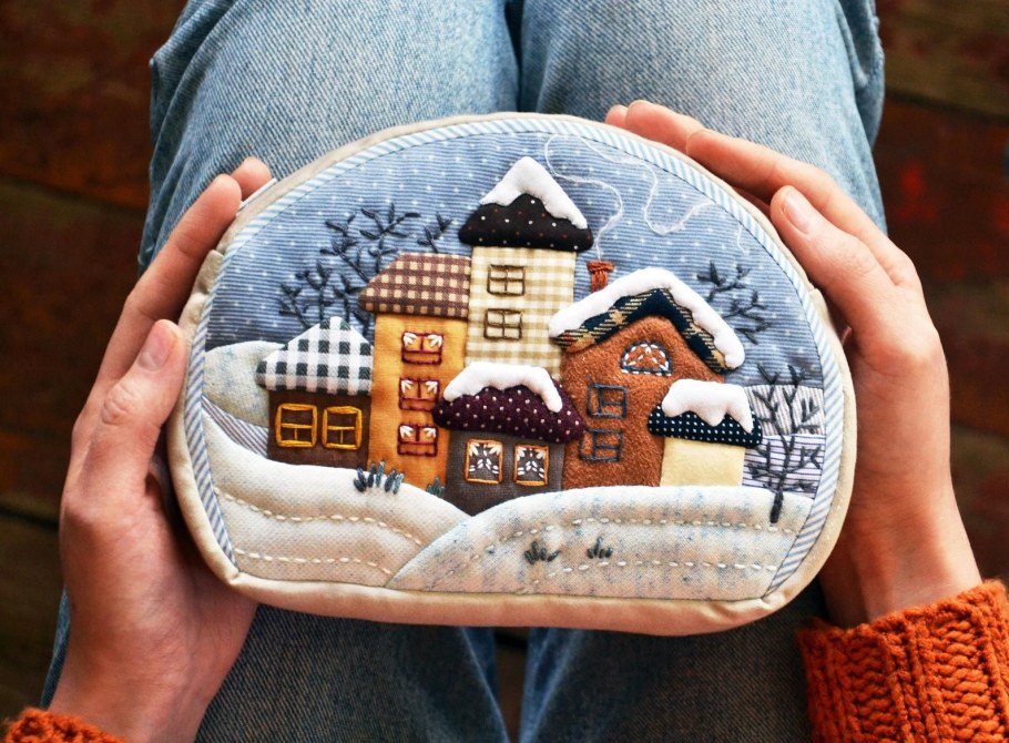 Лоскутные зимние домики