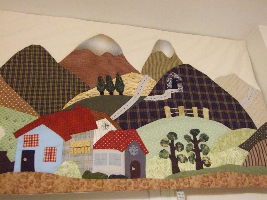 Лоскутная деревенька квилт