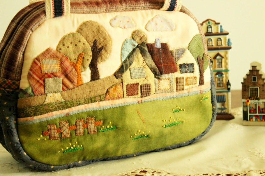 Сумки с домиками пэчворк