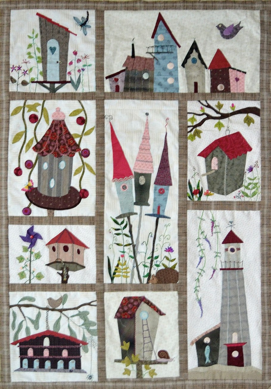 Лоскутная деревенька квилт
