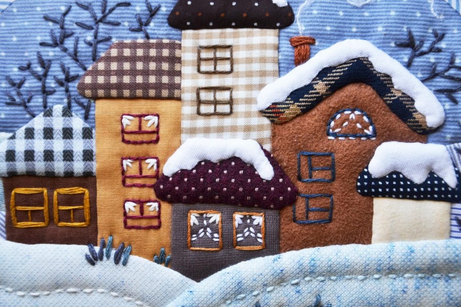 Лоскутные зимние домики
