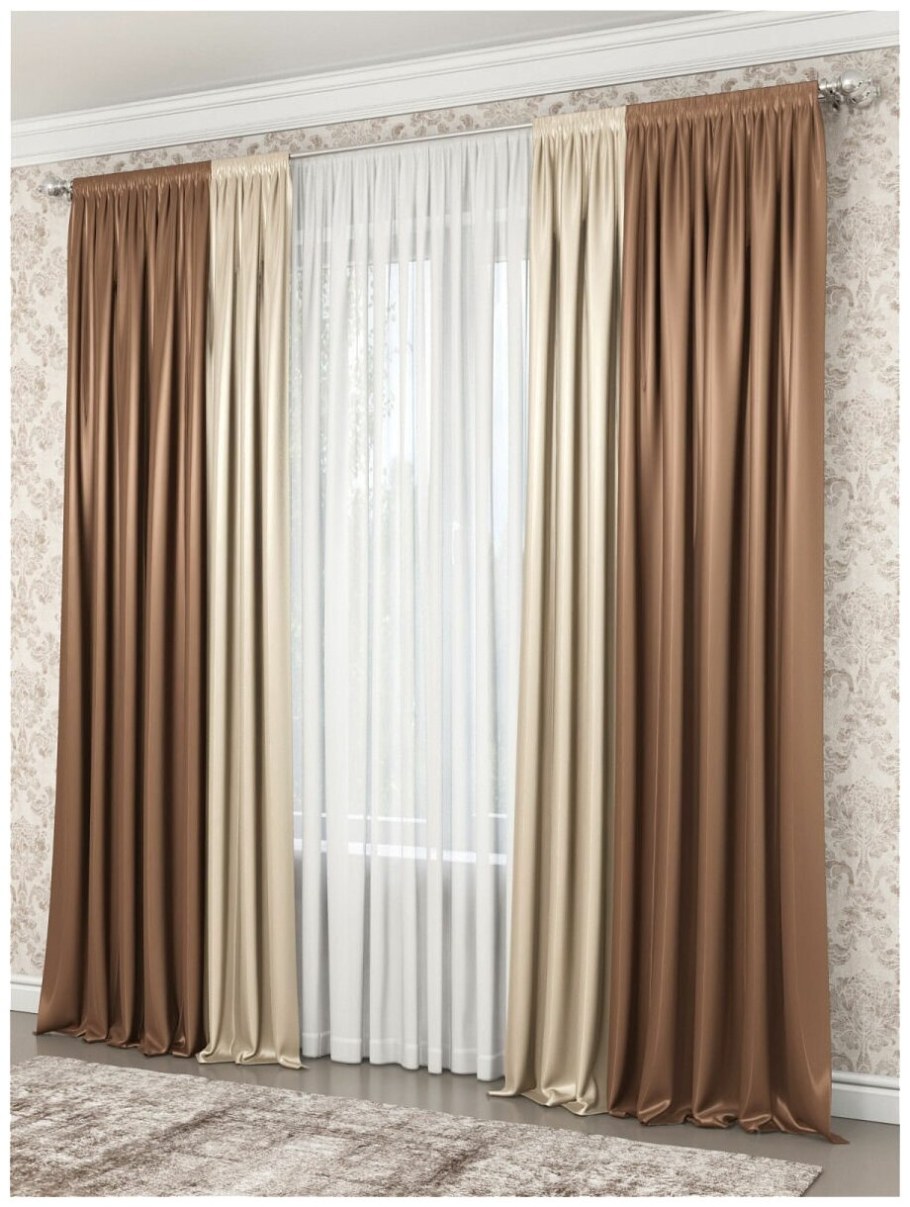 Шторы блэкаут двухцветные