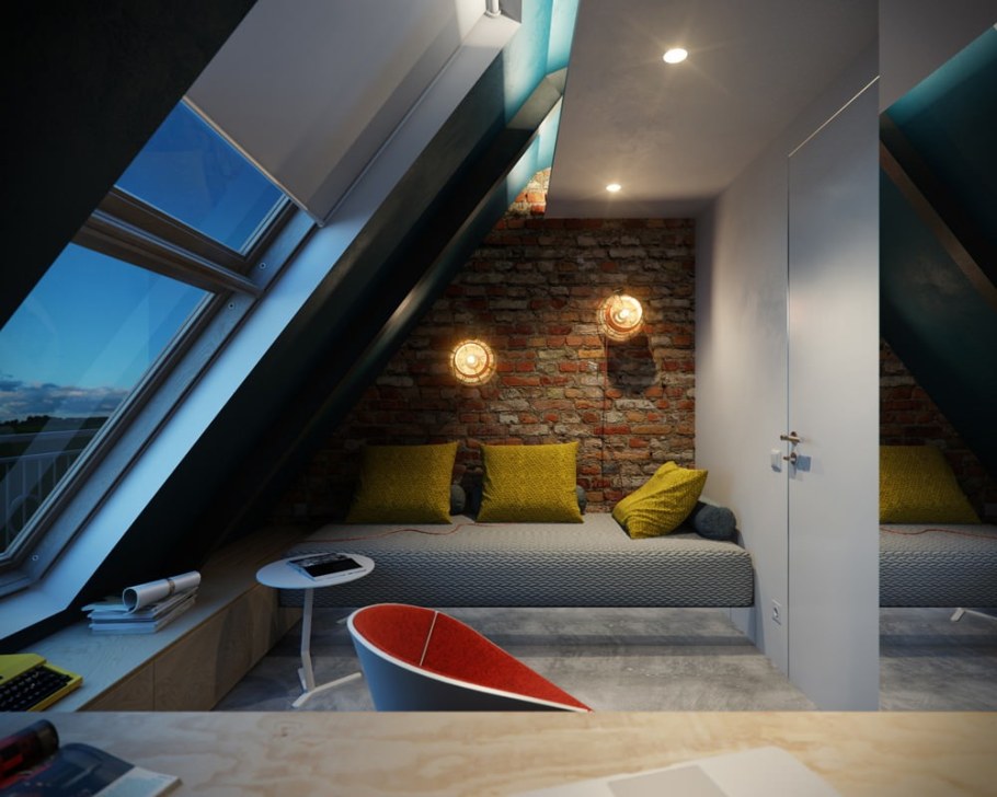 Полумансарда в стиле лофт