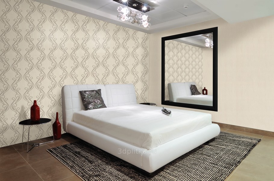 Обои с вензелями в интерьере