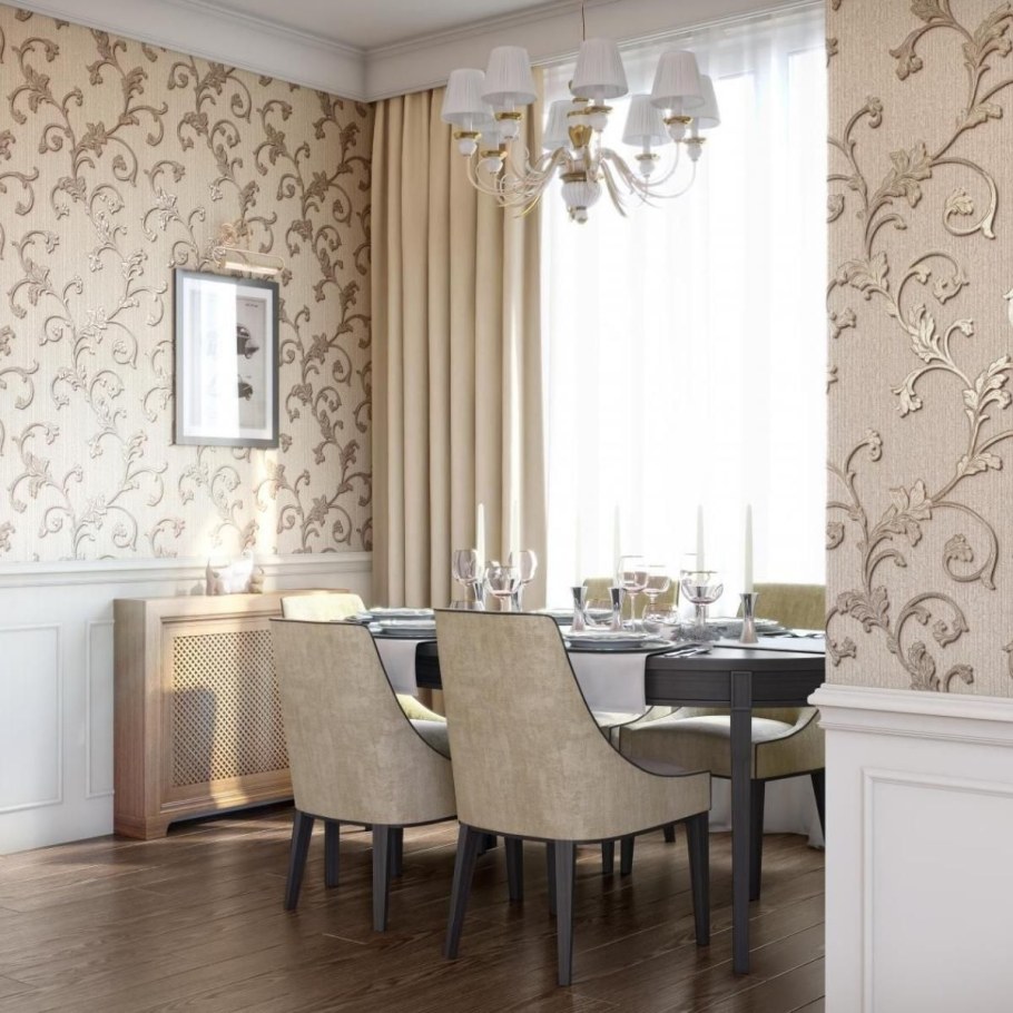 Комбинированные обои для кухни