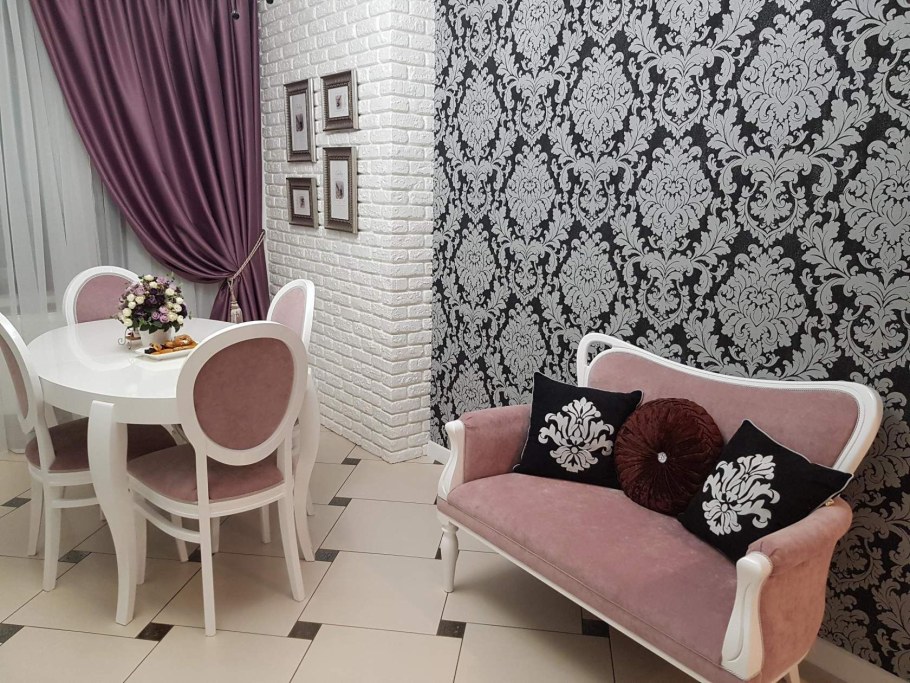 Комбинированные обои для кухни