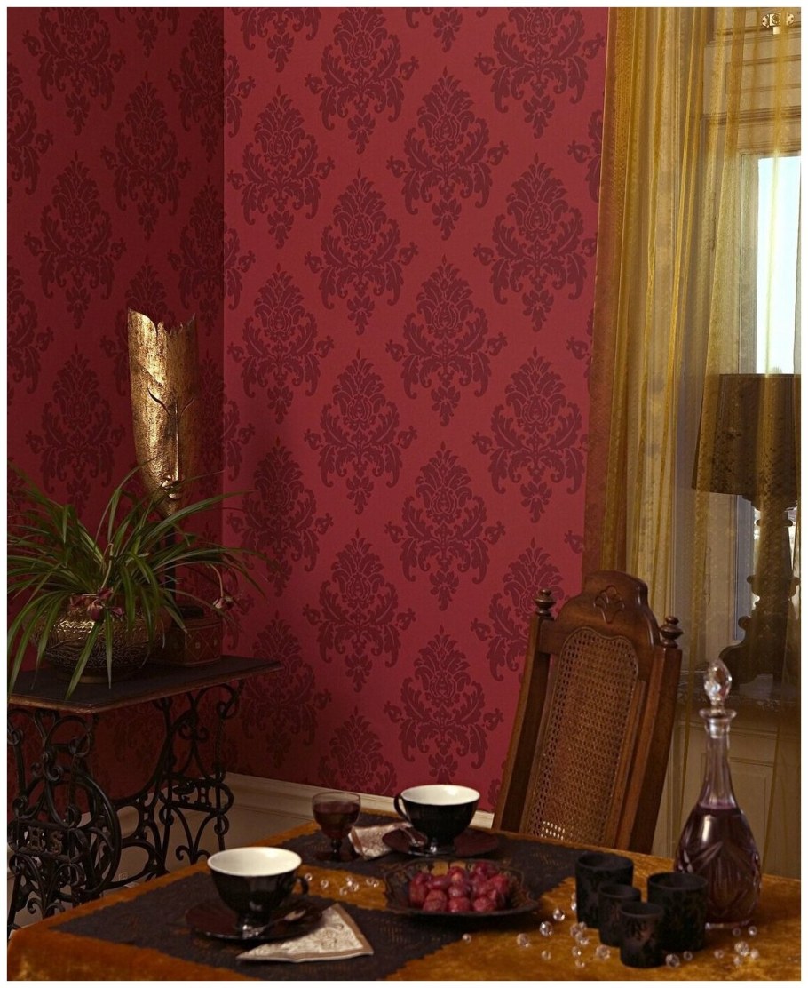 Обои бордовые для стен