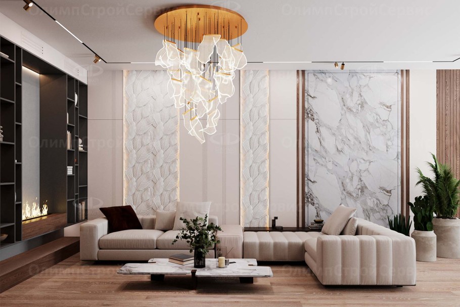 Интерьер гостиной 2023 тренды