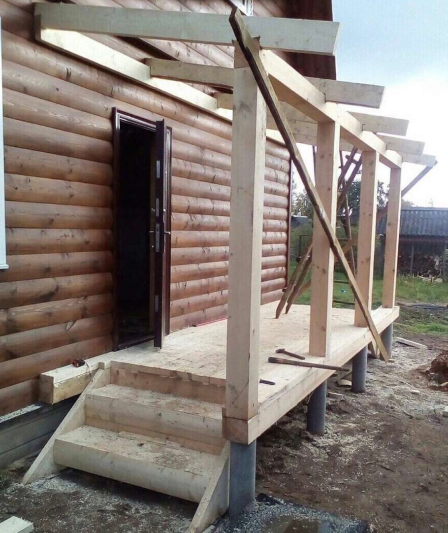 Пристройка крыльца к дому