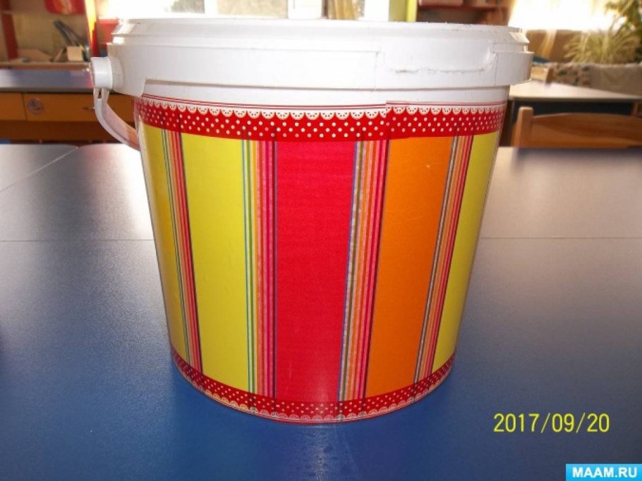 Декор пластикового ведра